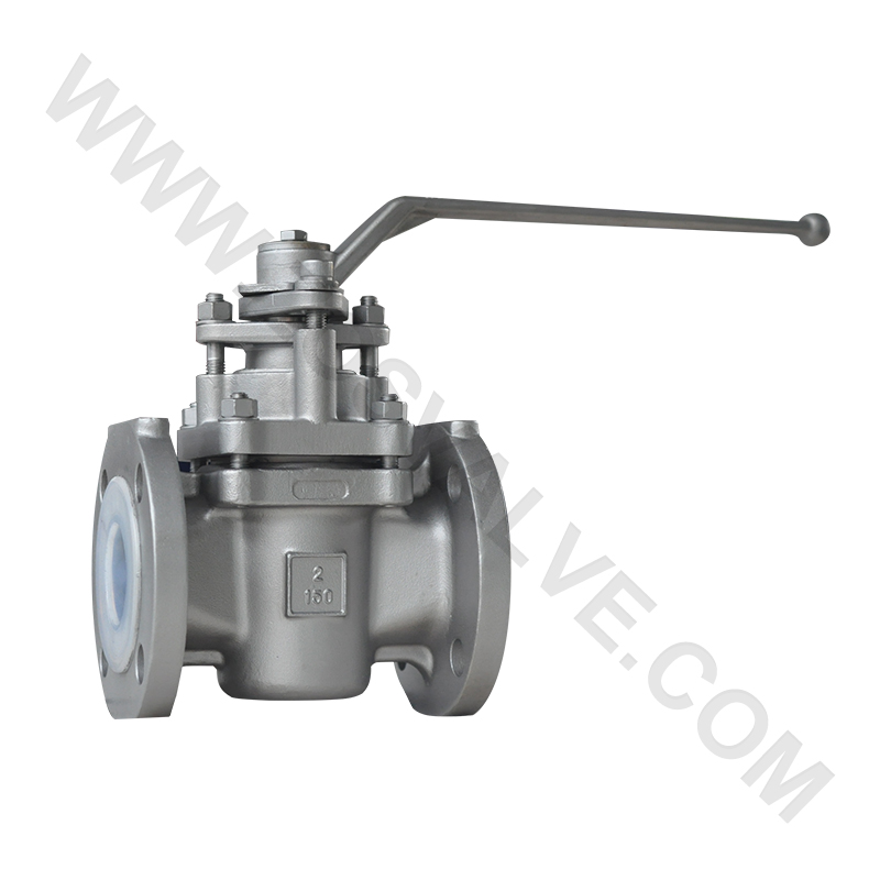 不銹鋼美標襯氟旋塞閥